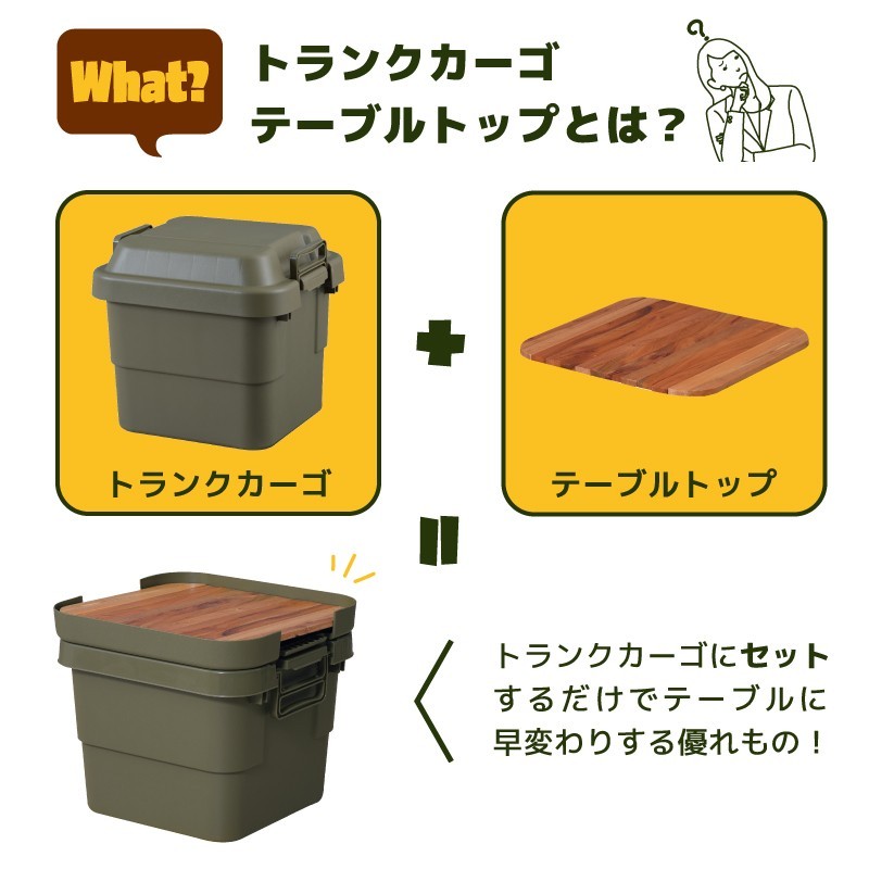 東谷 トランクカーゴ 天板 30L用 ロールトップ式 コンパクト 木製 フタ