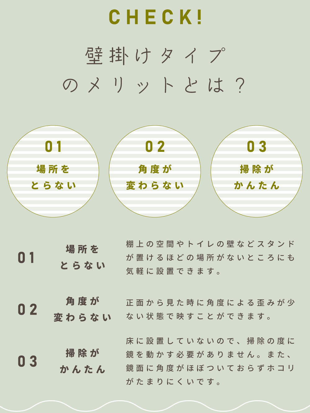ウォールミラー 鏡 壁掛け 幅27 高さ150 壁掛け鏡 壁面 おしゃれ 北欧 シンプル 波型 韓国インテリア モダン 全身鏡 飛散防止加工 完成品 額なし 縁なし フチなし フレームなし 薄型 薄い