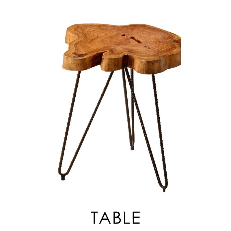 サイドテーブル おしゃれ 木製 無垢 天然木 ソファー ベッド ナイトテーブル テーブル スチール 花台 シンプル ナチュラル｜fkolme｜02