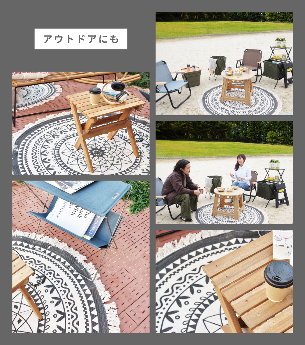 東谷 ラグ マット 130×130 おしゃれ 滑り止め 幾何学 サークル