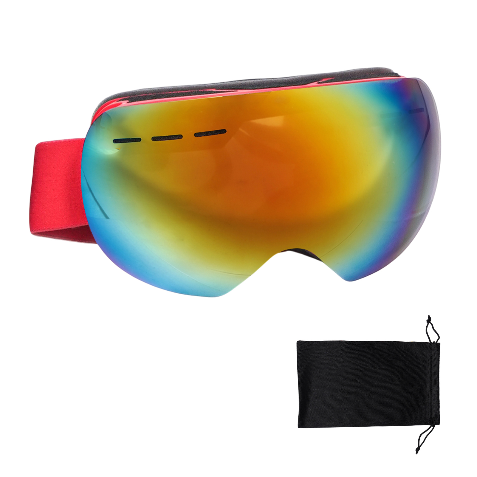 スノーゴーグル スキーゴーグル サングラス UVカット 紫外線 ダブルレンズ 防曇 メガネ対応 ケース付き 長さ調節 男女兼用 スキー スノーボード |  | 03