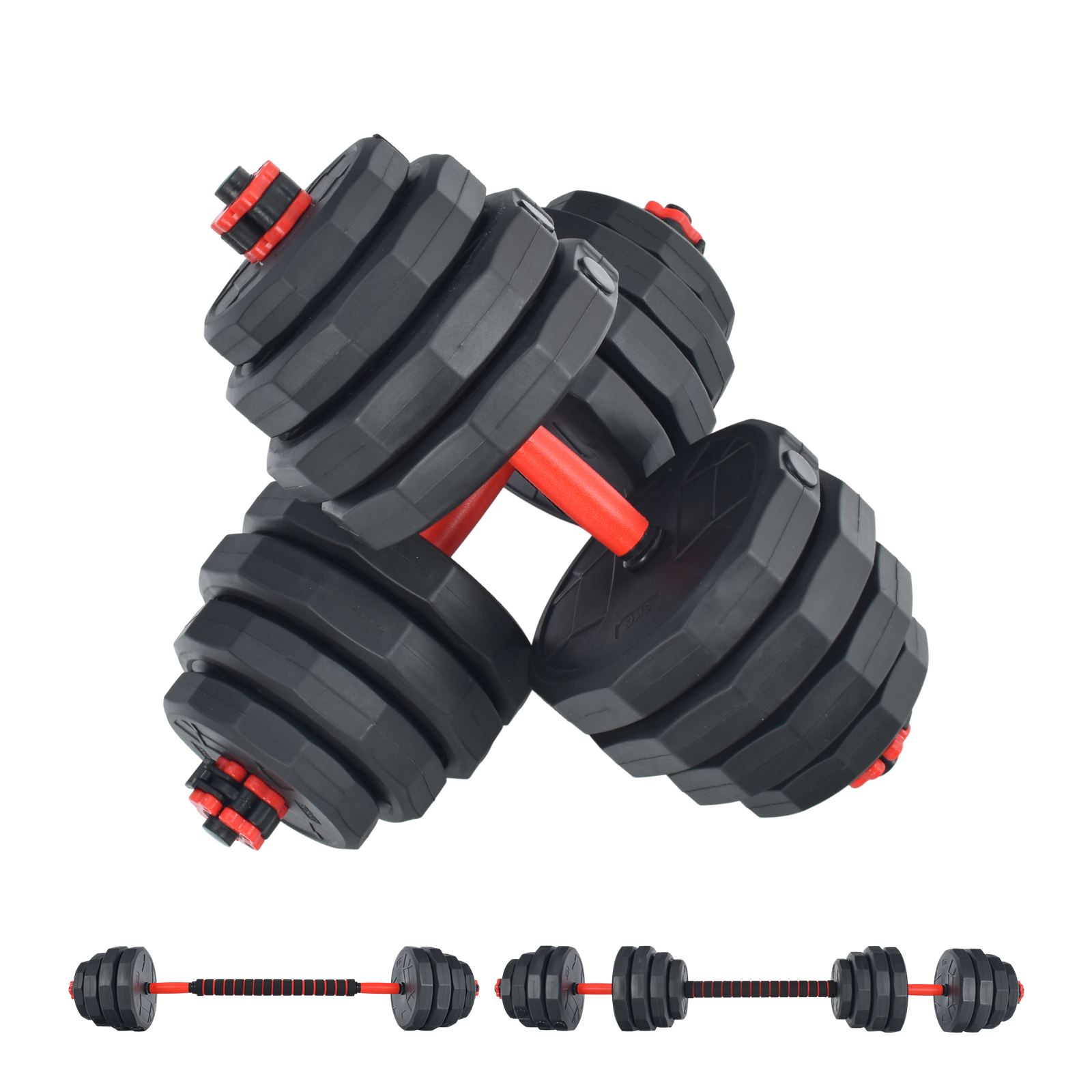 ダンベル 20kg 可変式 40kg ダンベルセット 2個セット 12角 筋トレ