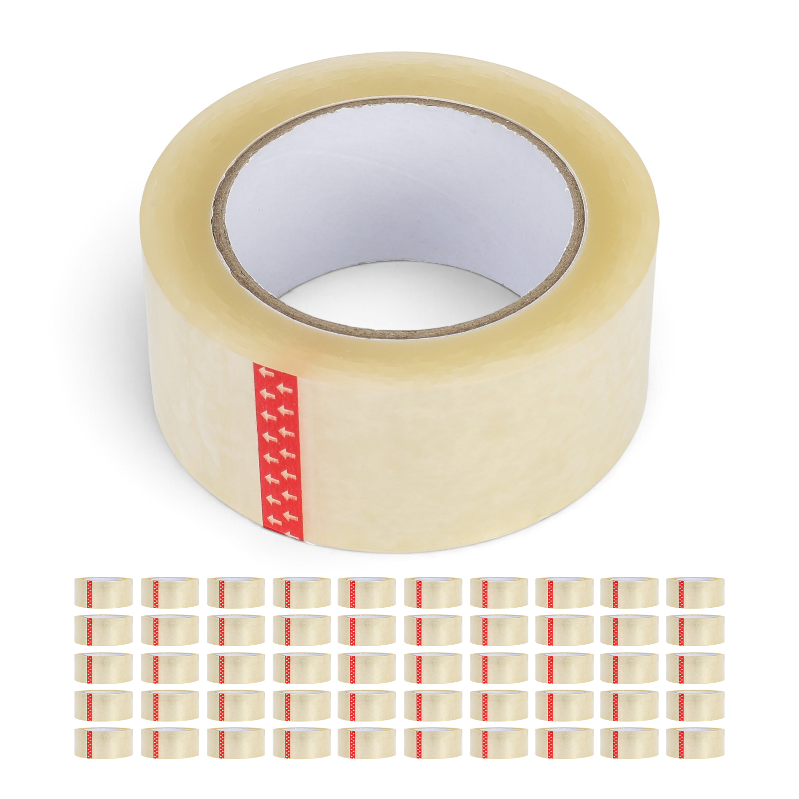 OPPテープ 50mm×100m 梱包テープ 50巻セット 厚み48μ 透明 梱包 資材