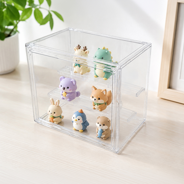 フィギュアケース 積み重ね マグネット扉 ディスプレイケース
