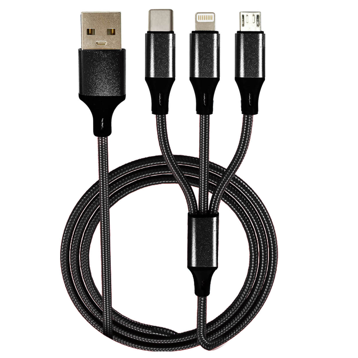 USB ケーブル type c オス オス 3in1 iPhone 1.2m 充電ケーブル microusb Android 充電器 3台同時充電  急速充電 高耐久 スマホ ゲーム機 mb145 :mb145:Fkstyle - 通販 - Yahoo!ショッピング