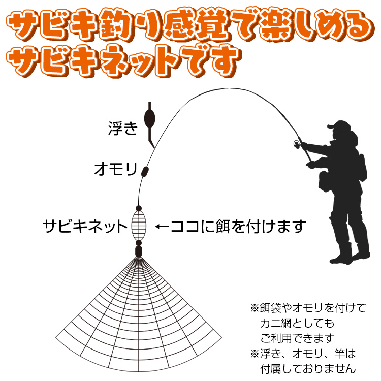 釣り 網 サビキ ネット 4個 仕掛け 投網 刺網 魚網 釣具 安全 子供 魚捕り 罠 ボムネット 海 爆釣 堤防 ファミリー フィッシング カニ  防波堤 川 池 ny560