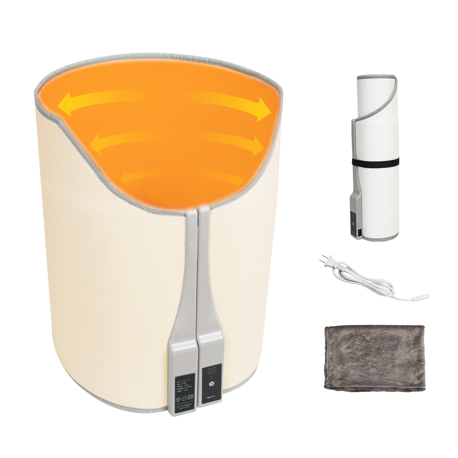 パネルヒーター 足元 デスク下 ラウンド型 寝室 トイレ 遠赤外線