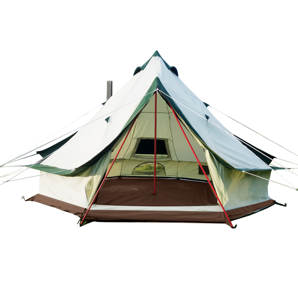 キャンプ テント ワンポール ポリコットン グランピング 400cm 6人用 