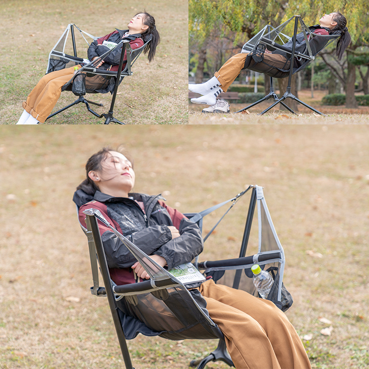 アウトドア チェア ハンモック 軽量 コンパクト 折りたたみ ロッキングチェア 椅子 リクライニング ポータブル ヘッドレスト 携帯 キャンプ  バーベキュー od411 :od411:Fkstyle - 通販 - Yahoo!ショッピング