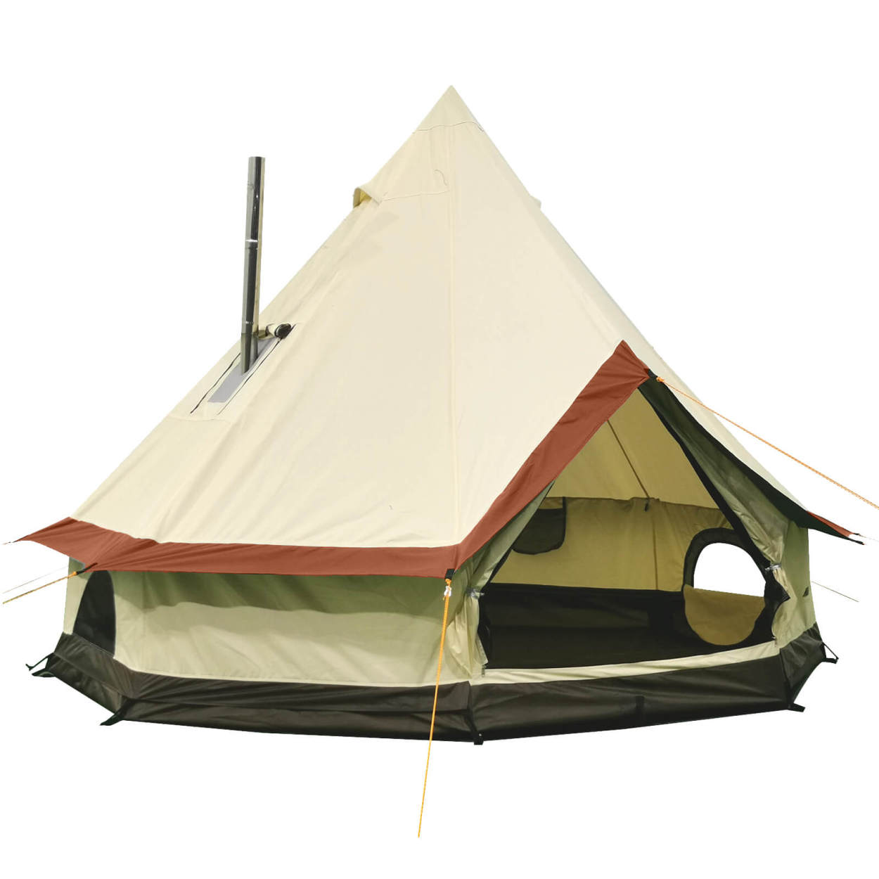 キャンプ テント ワンポール 280cm 4人用 ポリコットン 薪ストーブ
