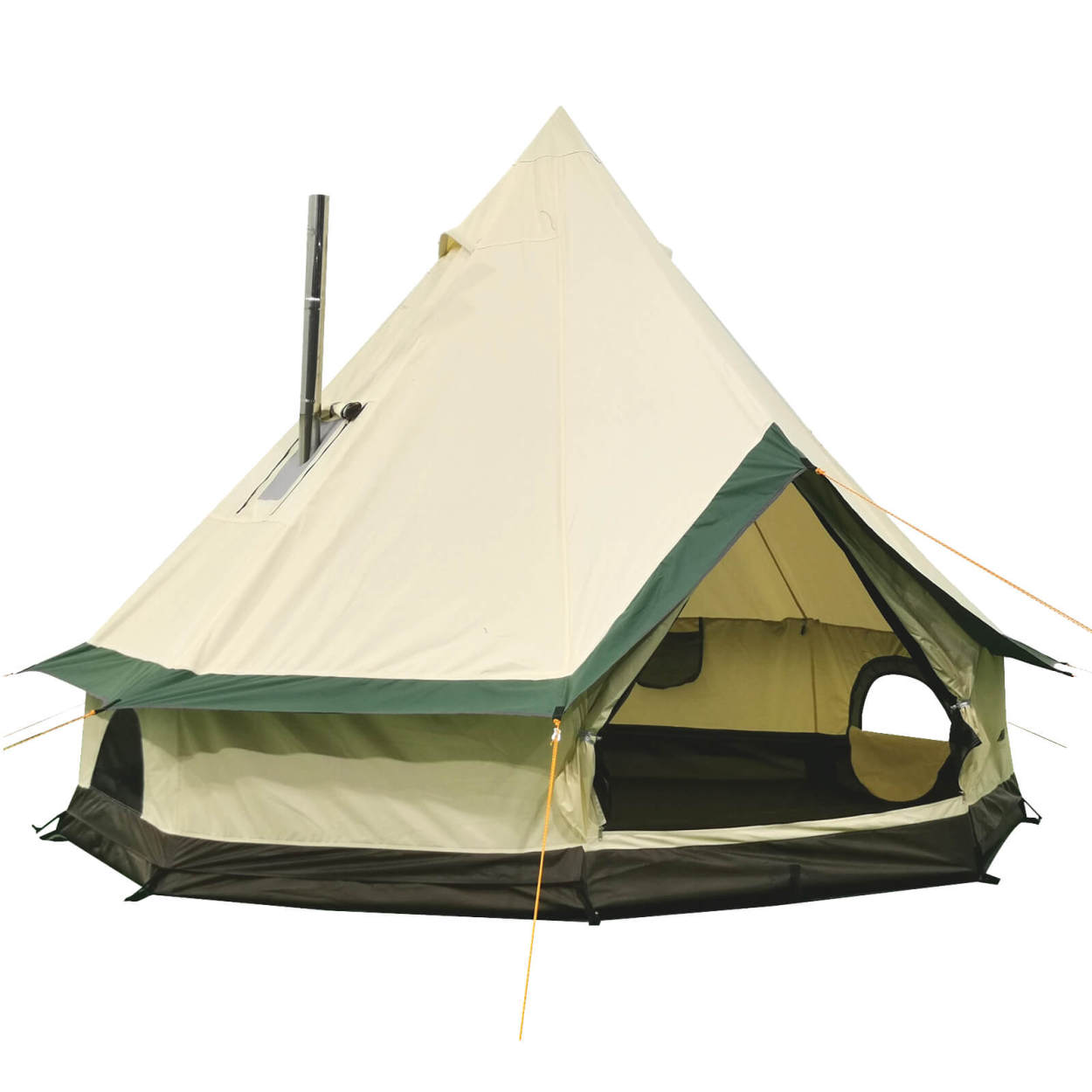 キャンプ テント ワンポール 280cm 4人用 ポリコットン 薪ストーブ 