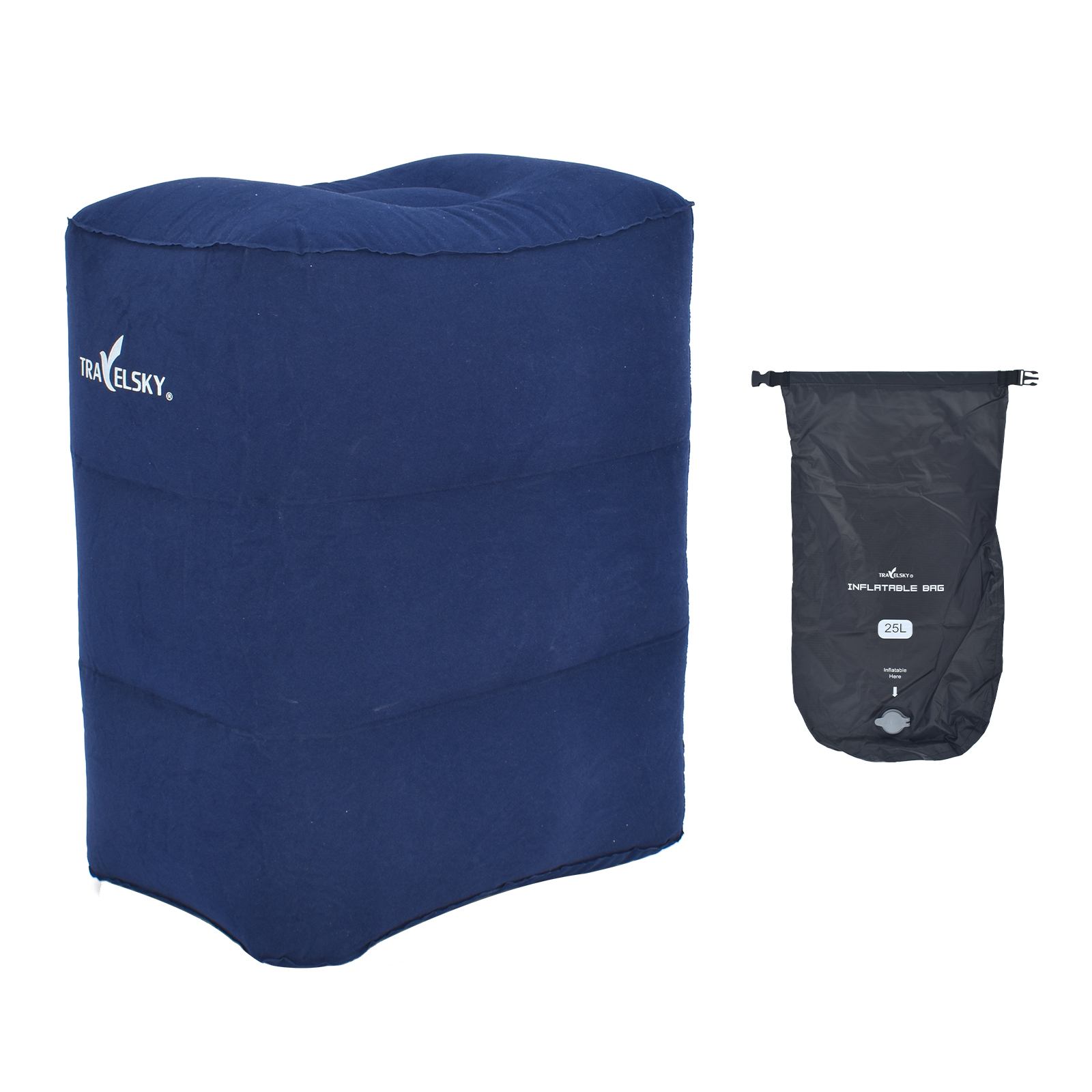 エアフットレスト 足置き 高さ調節 持ち運び 折り畳み 収納袋 空気入れ ポンプ不要 フットレスト オットマン エアークッション クッション 足枕 飛行機 車 高速 |  | 02