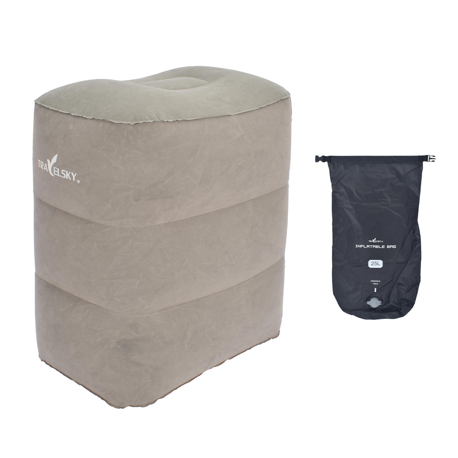 エアフットレスト 足置き 高さ調節 持ち運び 折り畳み 収納袋 空気入れ ポンプ不要 フットレスト オットマン エアークッション クッション 足枕 飛行機 車 高速 |  | 01