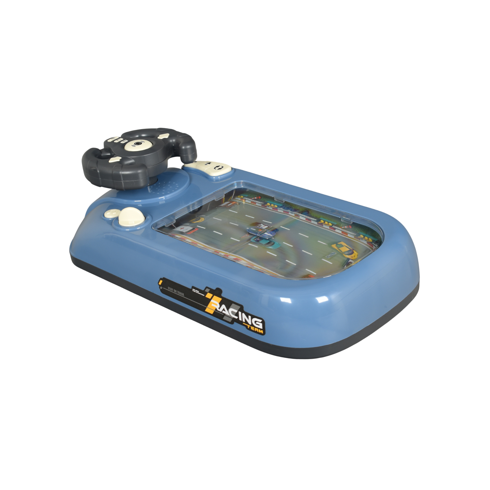 ポータブル レーシングゲーム オモチャ おもちゃ 乾電池 ハンドル操作