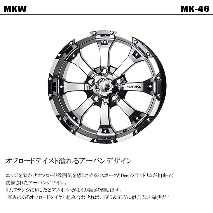 MKW MK-46 ホイール ダイヤカット グロスブラック 17インチ 7.5J + 