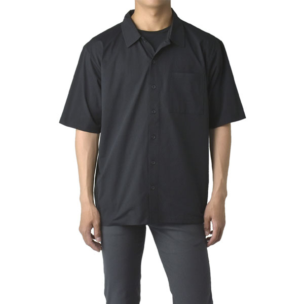 FLAG ON CREW ドットブロックメッシュ 半袖ストレッチシャツ
