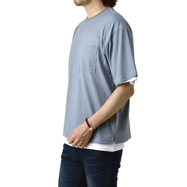 直営店に限定 メンズ 無地ポケット付Tシャツ リアル 2枚セット 半袖Tシャツ その他