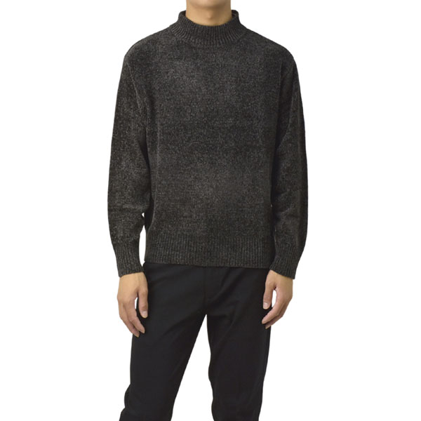 FLAG ON CREW セーター メンズ 長袖 モールニットセーター ハイネック