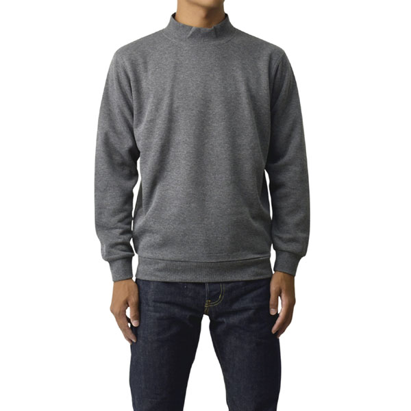 トレーナー 長袖 無地 メンズ 裏起毛 ハイネック モックネック スウェット フリース 綿混 春 秋 冬 タートルネック A9D セール【パケ1】【A】爆買 | FLAG ON CREW | 03