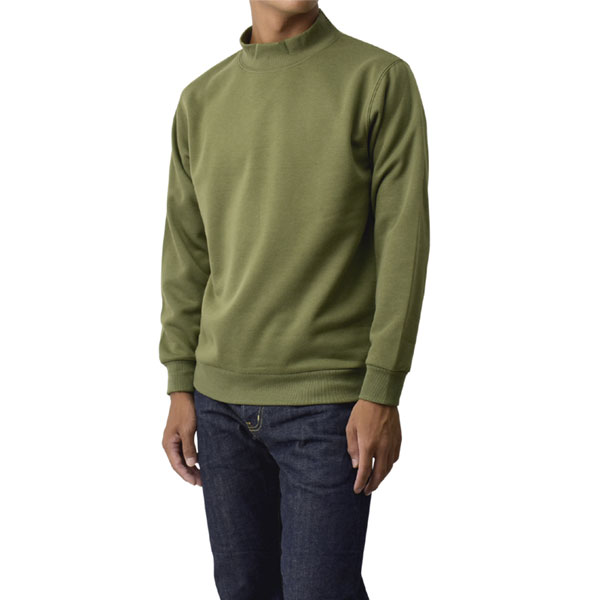 トレーナー 長袖 無地 メンズ 裏起毛 ハイネック モックネック スウェット フリース 綿混 春 秋 冬 タートルネック A9D セール【パケ1】【A】爆買 | FLAG ON CREW | 04