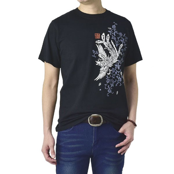 FLAG ON CREW Tシャツ 半袖 メンズ 和柄 和柄Tシャツ 和アメカジ