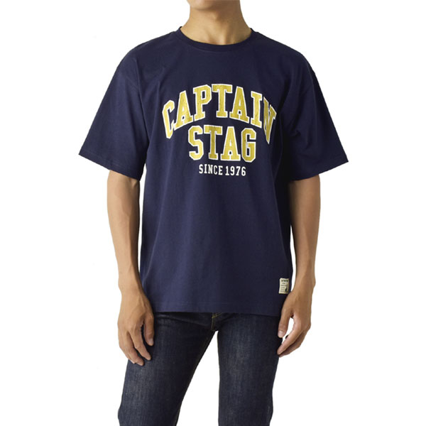 CAPTAIN STAG キャプテンスタッグ メンズ ビンテージプリント 半袖Tシャツ 綿100％ カジュアル アウトドア アメカジ ロゴ キャンプ 普段着 B0V セール【パケ2】 | CAPTAIN STAG | 04