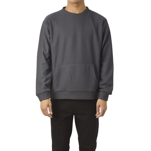 トレーナー メンズ 無地 ジョーゼット 裏シャギー カンガルーポケット 秋 冬 あったか 防寒 きれいめ M L LL 3L 大きいサイズ B1C セール【パケ1】【A】爆買 | FLAG ON CREW | 03