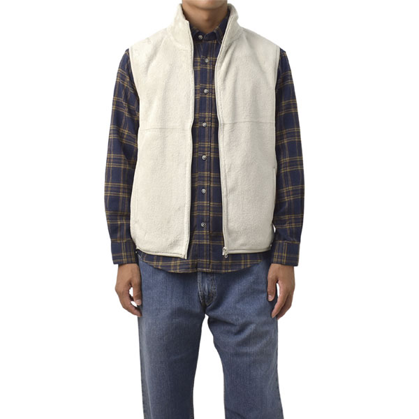 ベスト メンズ 無地 暖かい 防寒着 ルームウェア フリース ボア 軽量 ふわふわ もこもこ ジップアップ ポケット付き 秋冬 B1W セール【パケ1】【A】爆買 | FLAG ON CREW | 01