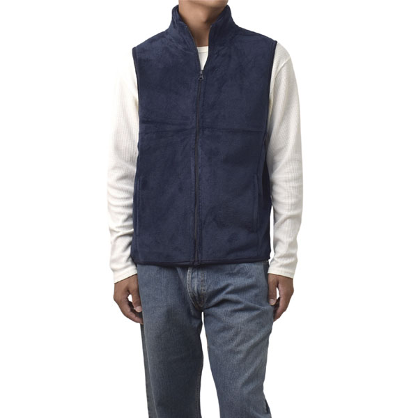 ベスト メンズ 無地 暖かい 防寒着 ルームウェア フリース ボア 軽量 ふわふわ もこもこ ジップアップ ポケット付き 秋冬 B1W セール【パケ1】【A】爆買 | FLAG ON CREW | 04