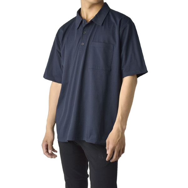 【BOB新品】UV吸汗速乾 パッチワークロゴ 半袖ポロシャツ ゴルフ&旅行最適 FLAG ON CREW 吸水速乾 ポロシャツ 半袖 メンズ UV対策 ゴルフ