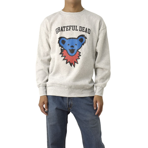 トレーナー スウェット 裏起毛 Grateful Dead グレイトフルデッド ダンシングベア デッドベア ワイドシルエット プリント ロック B2N セール【パケ1】【A】爆買 | FLAG ON CREW | 01