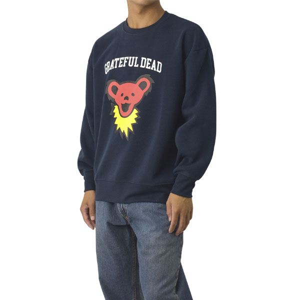 トレーナー スウェット 裏起毛 Grateful Dead グレイトフルデッド ダンシングベア デッドベア ワイドシルエット プリント ロック B2N セール【パケ1】【A】爆買 | FLAG ON CREW | 03