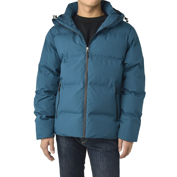 メンズ 撥水 防風 保温 シームレス 中綿 フーディジャケット ブルゾン 秋冬アウター 中綿ジャケット フェイクダウン 止水ジッパー ストレッチ B3J セール 爆買 | FLAG ON CREW | 01