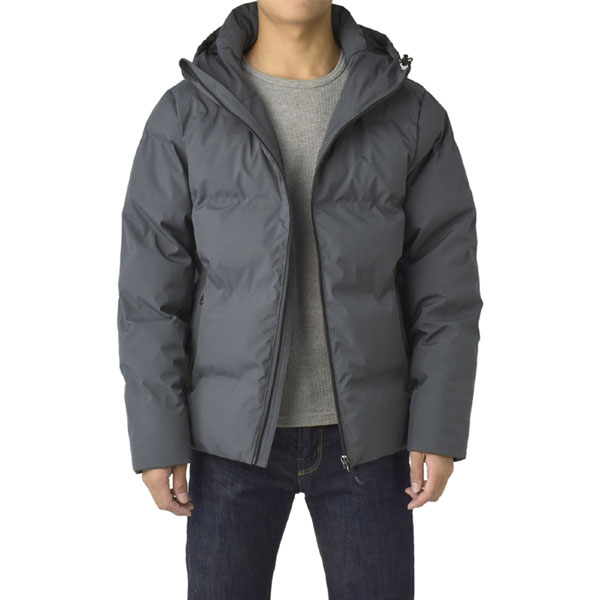 メンズ 撥水 防風 保温 シームレス 中綿 フーディジャケット ブルゾン 秋冬アウター 中綿ジャケット フェイクダウン 止水ジッパー ストレッチ B3J セール 爆買 | FLAG ON CREW | 02