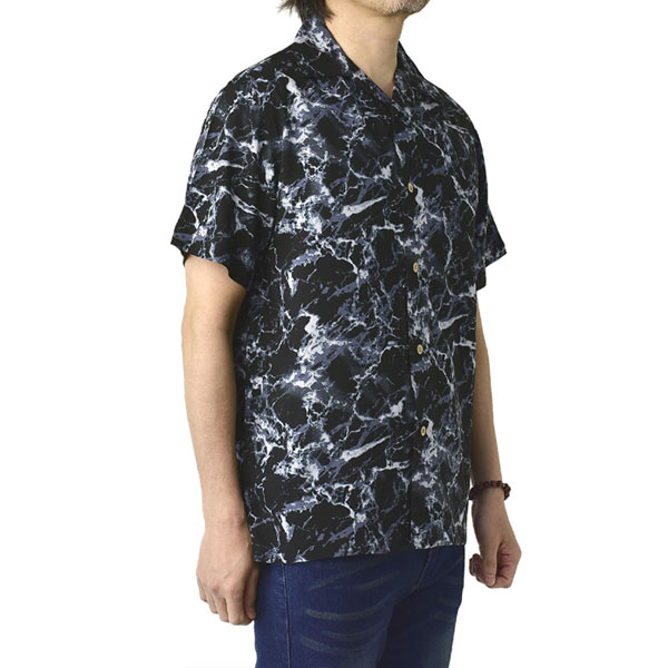 アロハシャツ メンズ 開襟シャツ 半袖 シャツ レーヨン ゆったりサイズ 和柄 トップス B3N【パケ2】｜flagon｜16