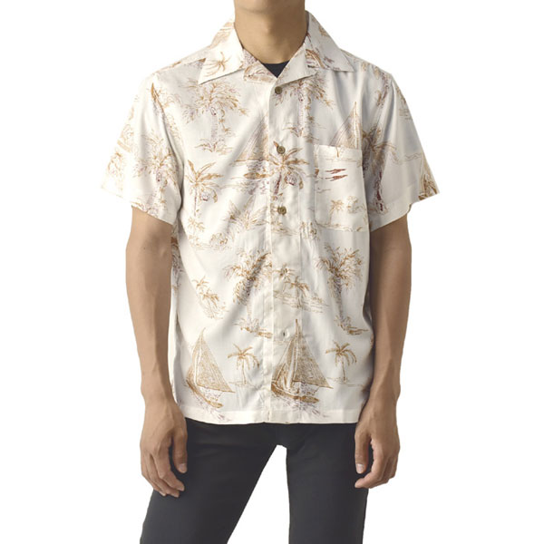 アロハシャツ メンズ 開襟シャツ 半袖 シャツ レーヨン ゆったりサイズ 和柄 トップス B3N【パケ2】｜flagon｜08
