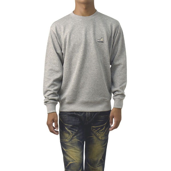 トレーナー 無地 メンズ CONVERSE コンバース ワンポイント スウェット 裏毛 クルーネック 綿素材 刺繍 カットソー トップス 正規品 B5B セール【パケ1】爆買 | CONVERSE | 01