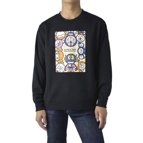 ドラえもん キテレツ大百科 パーマン キャラクター プリント メンズ 裏起毛 スウェット トレーナー 長袖 クルーネック トップス プリント B7C【パケ1】【A】 | FLAG ON CREW | 02