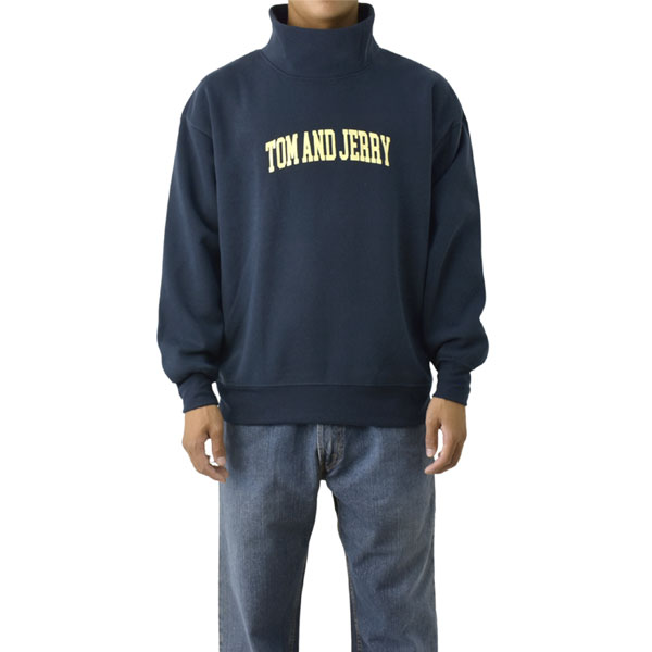 Tom and Jerry トムアンドジェリー メンズ 裏起毛 ビッグシルエット バックプリント ハイネック スウェット トレーナー タートル B7D セール【パケ1】【A】爆買 | FLAG ON CREW | 03