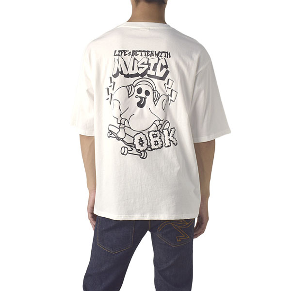 メンズ Tシャツ バックプリント 半袖Tシャツ プルオーバー a1229 FLAG ON CREW メンズ バックプリント 半袖Tシャツ 発泡プリント