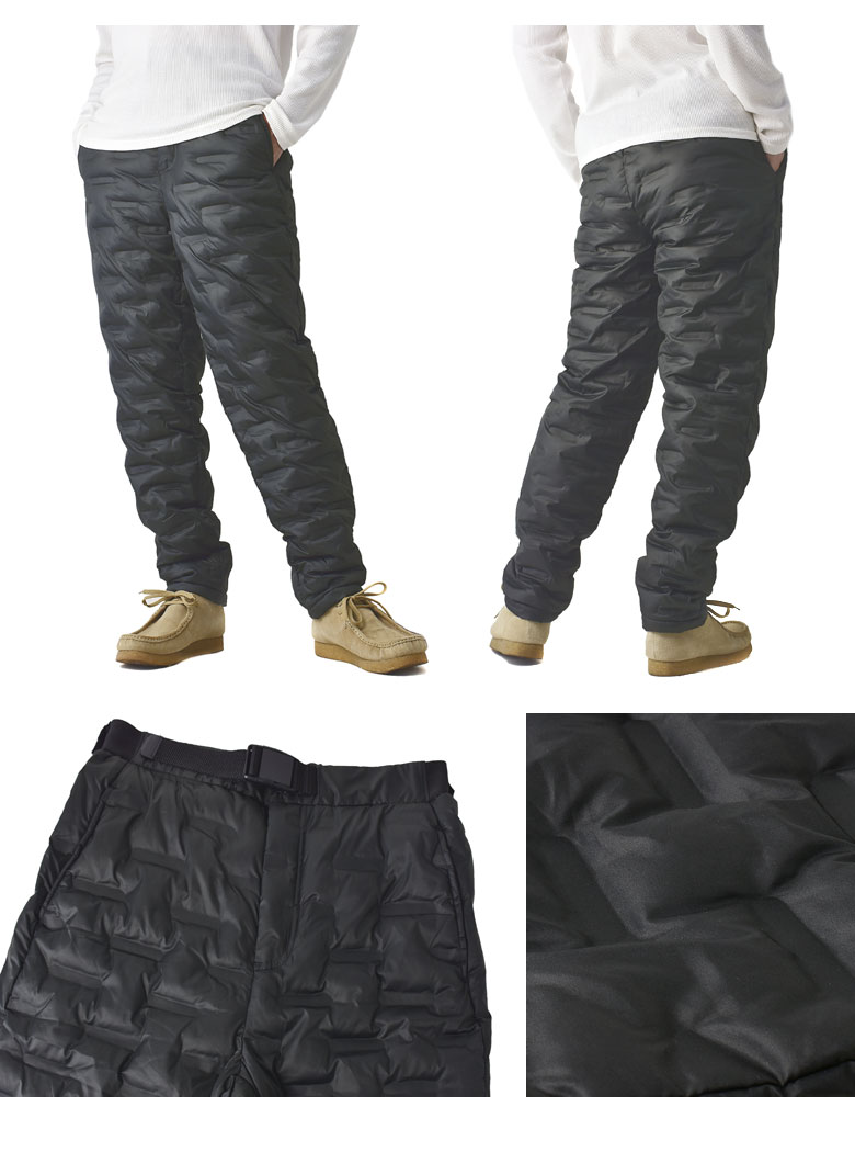 FLAG ON CREW ファイバーダウンパンツ メンズ 中わた防寒パンツ