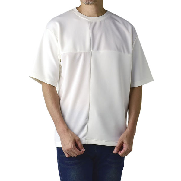 FLAG ON CREW tシャツ メンズ 異素材切替 半袖 Tシャツ