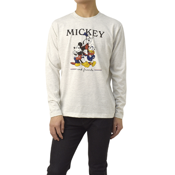 Disney（ディズニー） Tシャツ 長袖 メンズ カットソー トップス