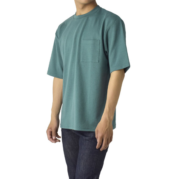 Hydrogen ポケットポイントオーバーサイズ 半袖Tシャツ/コットン セール】USAコットン オーバーサイズ 胸ポケット付き無地半袖T