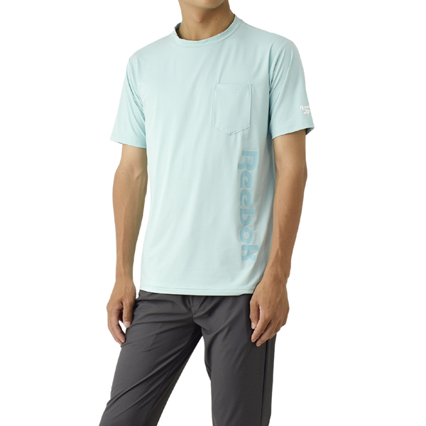吸汗速乾 接触冷感 Tシャツ 半袖 メンズ Reebok リーボック Q-MAX0.4 UVカット 紫外線対策 耐塩素 ポケット付き ストレッチ 水陸両用 C2I セール【パケ2】爆買 | Reebok | 03