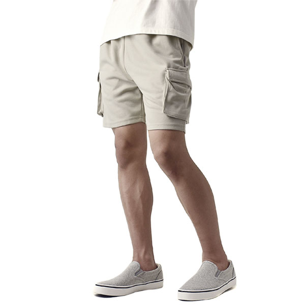 メンズ スウェット ハーフパンツ カーゴパンツ ショートパンツ サイドポケット ウエストギャザー ミリタリー アウトドア ボトムス C2M セール【パケ1】【A】 | FLAG ON CREW | 01