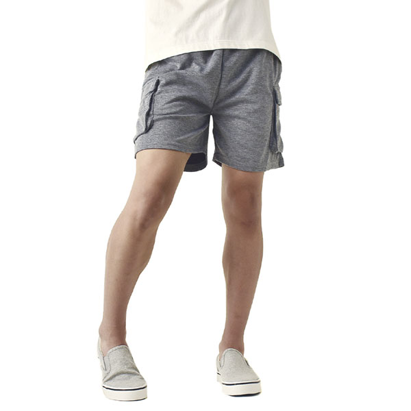 メンズ スウェット ハーフパンツ カーゴパンツ ショートパンツ サイドポケット ウエストギャザー ミリタリー アウトドア ボトムス C2M セール【パケ1】【A】 | FLAG ON CREW | 02