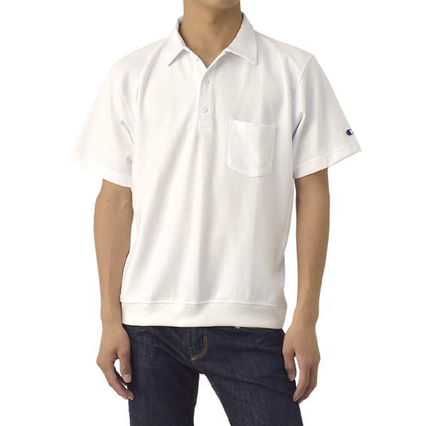 吸水速乾 ポロシャツ 半袖 Champion チャンピオン REVERSE WEAVE リバースウィーブ ポケット付き 綿素材 C3-B308 ブランド 正規品 C2U セール【パケ1】爆買 | Champion | 01