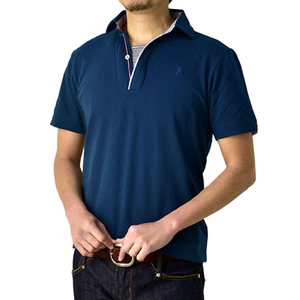 ポロシャツ メンズ 半袖 カノコ 前開き 1ボタン スキッパー トップス カットソー C3K セール【パケ1】 爆買 | FLAG ON CREW | 06