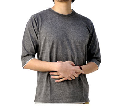 5分袖 Tシャツ メンズ 無地コットンTシャツ クルーネック 綿セミコーマ糸使用 フェイクレイヤード カットソー D1N